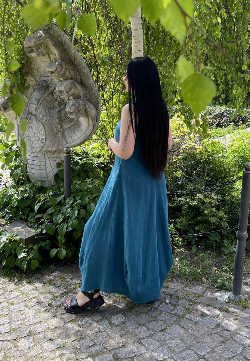 Sukienka Kirke Turquoise - obrazek 4