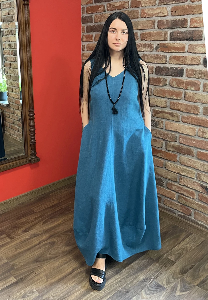 Sukienka Kirke Turquoise - obrazek 2