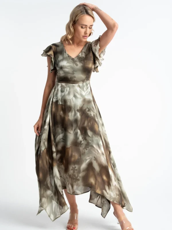 Sukienka Khaki Flowers